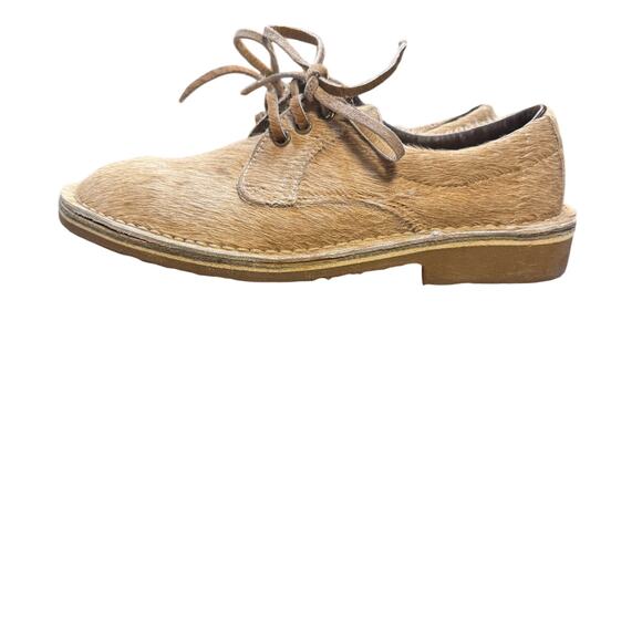 Uwezo Women's Tan Nuhu Hair On Oxfords Size 8.5 In Original Box - Picture 2 of 9